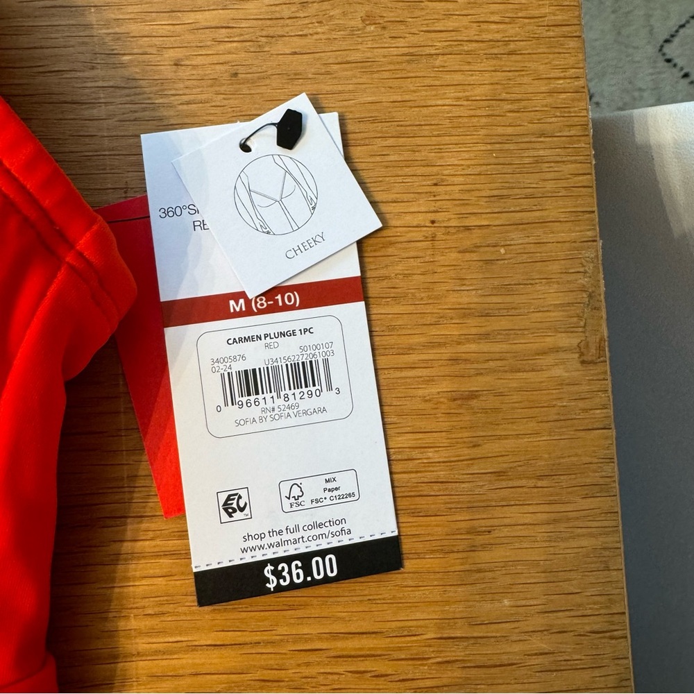 Sofia By Sofia Vergara Red One Piece Swimsuit - image 6